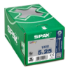 Afbeeldingen van SPAX Spaanplaatschroef verzonkenkop WIROX voldraad PZ2 5X25MM