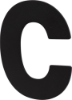 Afbeeldingen van OXLOC Huisnummer RVS zwart letter C