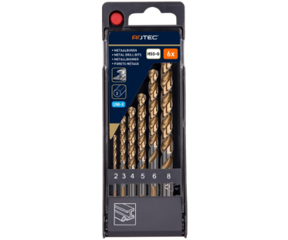 Afbeeldingen van ROTEC Metaalborenset 107 DIN338 type HD 6-delig 2-8MM