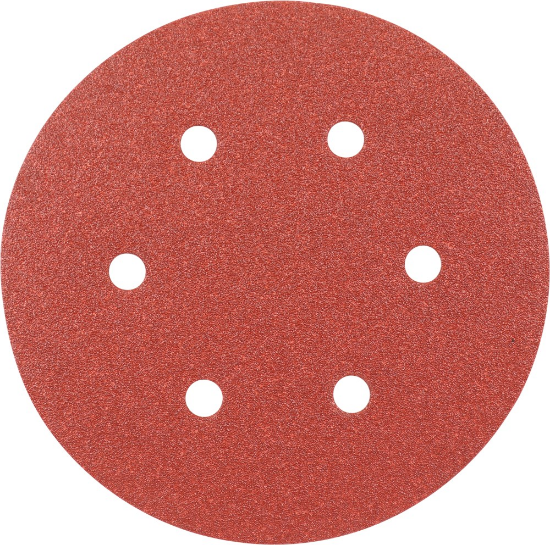 Afbeeldingen van KELFORT Klitschuurschijf rood 6-gat 150MM K120 10x