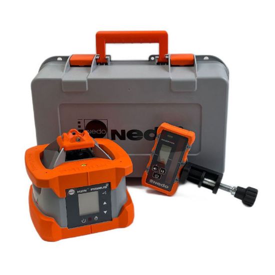 Afbeeldingen van NEDO Rotatielaser PRIMUS 2 H2N inclusief laserontvanger ACCEPTOR MAXX met Heavy-Duty baakklem, Quick-Fix, accu's, lader en koffer laser-klasse 2 472036-632