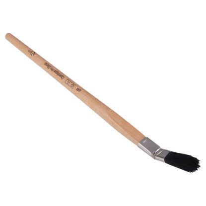 Afbeeldingen van COPENHAGEN PRO Lyonpenseel gebogen CLASSIC 5* zwart Chinees varkenshaar met FSC houten steel 16