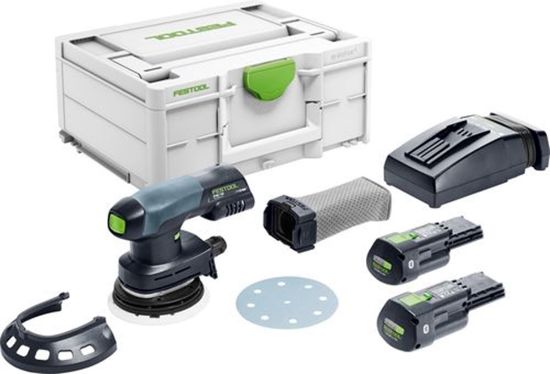 Afbeeldingen van FESTOOL Accu excenterschuurmachine ETSC 125 3,0 I-Plus 18V 3,0Ah inclusief accupack 3,0Ah en snellader