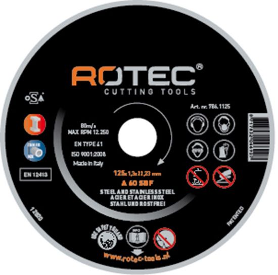 Afbeeldingen van ROTEC Doorslijpschijf RVS 115X1,3X22,2MM 10x