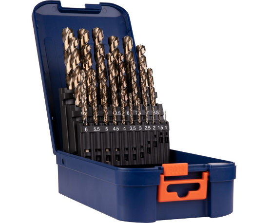 Afbeeldingen van ROTEC Metaalborenset 107 DIN338 UNI-3 25-delig 1-13MM ABS