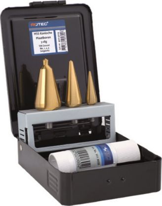 Afbeeldingen van ROTEC Conische plaatboorset 420 +TiN 3-delig Nr. 1-2-3 ABS