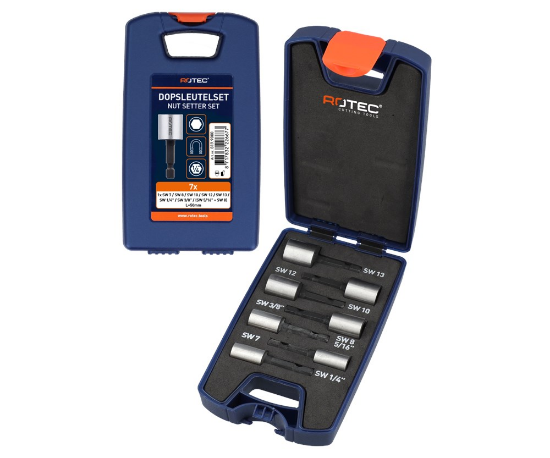 Afbeeldingen van ROTEC Dopsleutelset '819' magnetisch E6.3 SW ¼"-13 7x