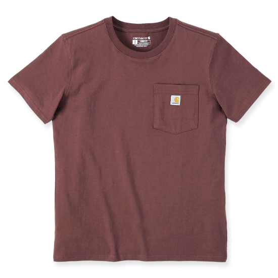 Afbeeldingen van CARHARTT T-shirt workwear met zak dames 103067 sable XS
