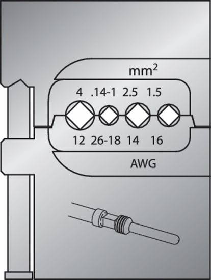 Afbeeldingen van GEDORE Krimpbek t.b.v. zware kabelverbinders 0,14-4MM²