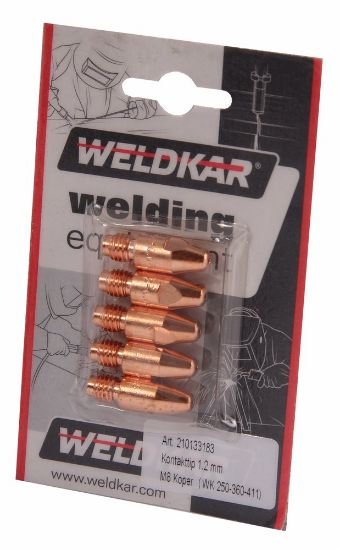 Afbeeldingen van Contacttip M8 koper 1,2X30MM 5x