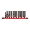 Afbeeldingen van MILWAUKEE Doppenset SHOCKWAVE ⅜" lang op rail 9x