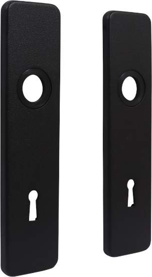 Afbeeldingen van OXLOC Klikschild kort krukgat + profielcilinder aluminium zwart SL72