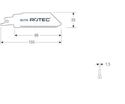 Afbeeldingen van ROTEC Reciprozaagblad RC770 / S555CTC 2x