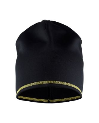 Afbeeldingen van BLÅKLÄDER Fleece beanie 2023 zwart/geel onesize