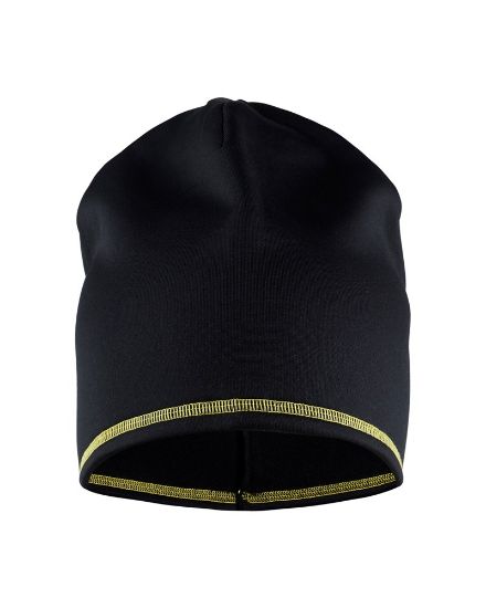 Afbeeldingen van BLÅKLÄDER Fleece beanie 2023 zwart/geel onesize
