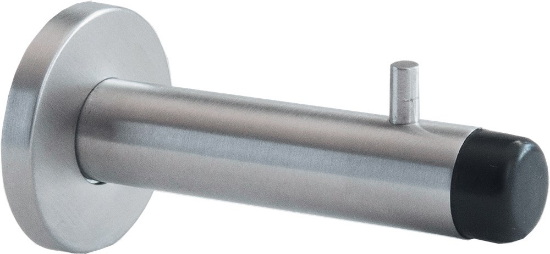 Afbeeldingen van OXLOC Deurbuffer RVS wand rond met haak 45X91MM