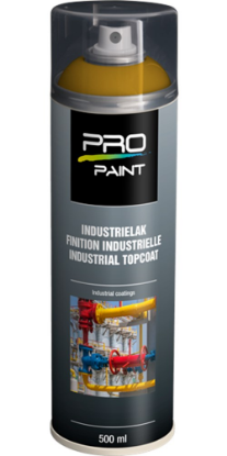 Afbeeldingen van PRO-PAINT Industrie lak / deklaag goudgeel RAL1004 HG 500ML