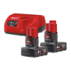Afbeeldingen van MILWAUKEE Accu NRG pakket 2X4,0Ah + opladerM12NRG-402