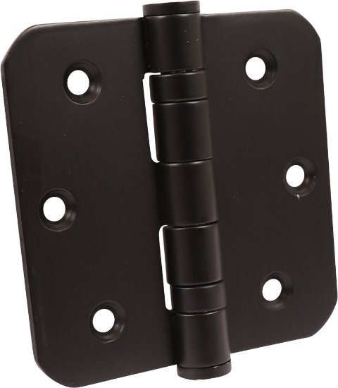Afbeeldingen van OXLOC Kogellagerscharnier RVS zwart ronde hoeken 89X89MM