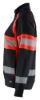 Afbeeldingen van BLÅKLÄDER Sweater dames met rits 3505 zwart/High Vis rood L