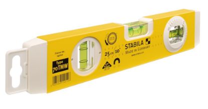 Afbeeldingen van STABILA Waterpas 70TMW 1V1H + gradenbooglibel magnetisch 25CM