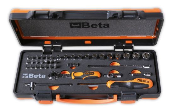 Afbeeldingen van BETA Dopsleutelset ¼" 12x + toebehoren 900U/C12M