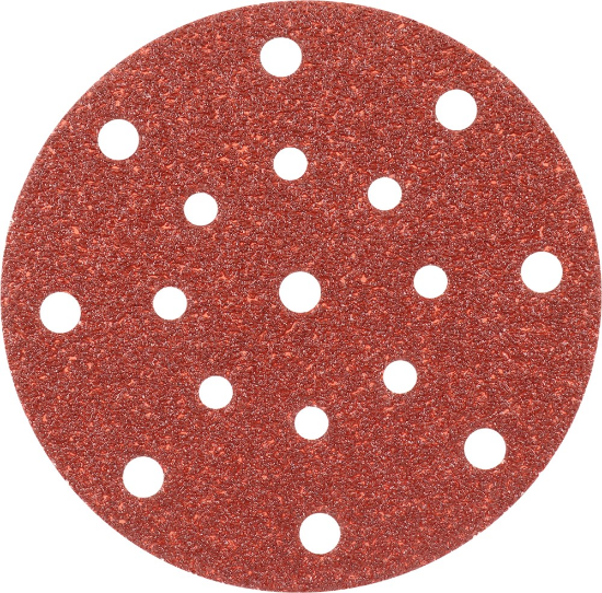 Afbeeldingen van KELFORT Klitschuurschijf rood 17-gat 150MM K40 10x