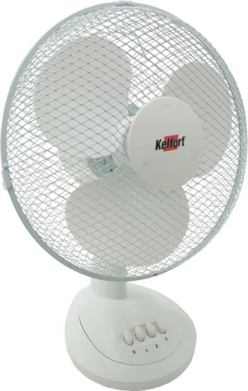 Afbeeldingen van KELFORT Ventilator tafelmodel klein wit 30CM 35W 230V