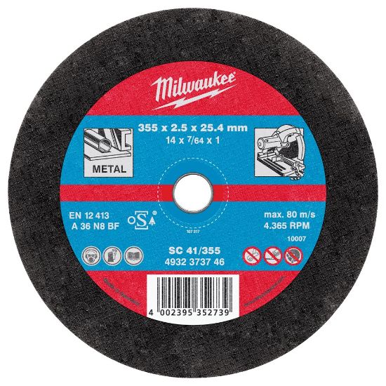 Afbeeldingen van METAL CUTTING WHEEL CUTWSC41/355X2,5P10M