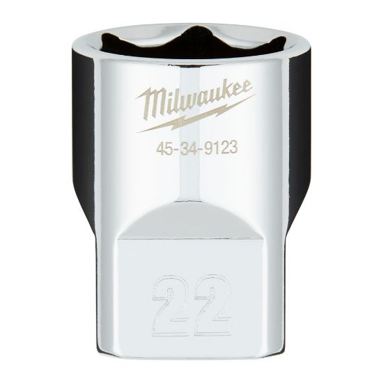 Afbeeldingen van MILWAUKEE Dop ½" metrisch FOUR FLAT 22MM