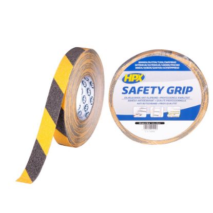 Afbeeldingen van HPX Anti-slip tape zwart/geel 25MM 18M