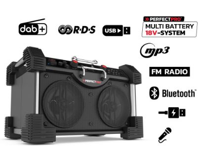 Afbeeldingen van Accu werkradio ROCKHART 18V DAB+/FM/BT USB