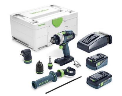 Afbeeldingen van FESTOOL Accu klopboormachine TPC 18/4 5,2/4,0 I-Set 18V 4,2/5,0Ah inclusief accessoires 