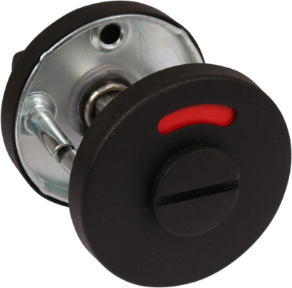 Afbeeldingen van OXLOC Rozet vrij/bezet RVS zwart op stalen onderrozet 54X8MM