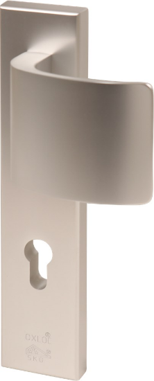 Afbeeldingen van OXLOC Veiligheidslangschild deurduwer + krukgat recht R PC72 40MM