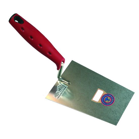 Afbeeldingen van MELKMEISJE Stukadoorstroffel RVS recht 2K-softgrip 180MM