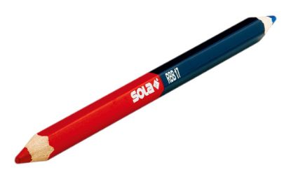 Afbeeldingen van SOLA Potlood rood/blauw lindehout RBB 17CM