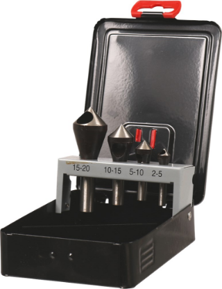 Afbeeldingen van KELFORT Verzinkborenset HSS 2-20MM 90˚ schuingat 4x