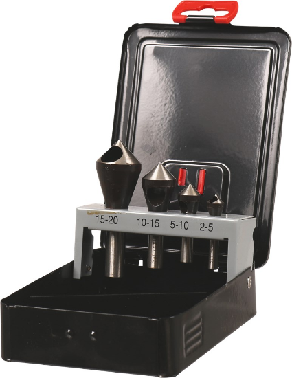 Afbeeldingen van KELFORT Verzinkborenset HSS 2-20MM 90˚ schuingat 4x