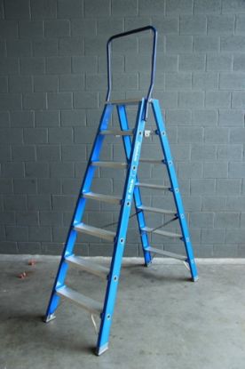 Afbeeldingen van ASC Dubbele trap Premium 2X7 met beugel 1,75M stahoogte