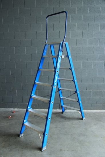 Afbeeldingen van ASC Dubbele trap Premium 2X7 met beugel 1,75M stahoogte