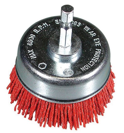 Afbeeldingen van HIKOKI Komborstel 75X¼" zeskant stift slijpnylon fijn 751331