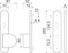 Afbeeldingen van OXLOC Veiligheidslangschild seniorenmodel deurduwer + profielcilinder aluminium ovaal PC72