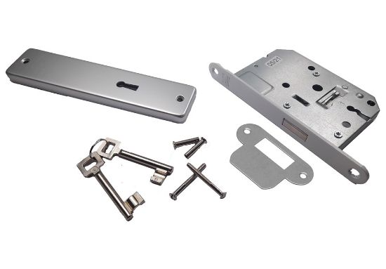 Afbeeldingen van Kastslot set met schild klavier SL 56 F1