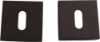 Afbeeldingen van OXLOC Rozet sleutelgat RVS zwart vierkant kunststof onderrozet 50X11MM