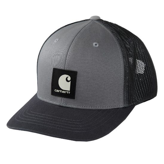 Afbeeldingen van Pet mesh back logo 105216 asfalt one size