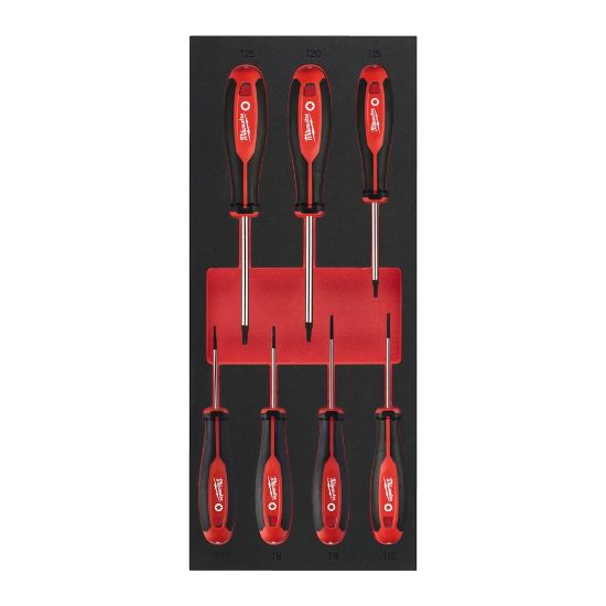 Afbeeldingen van MILWAUKEE Schroevendraaierset TX in foam inlay 7x