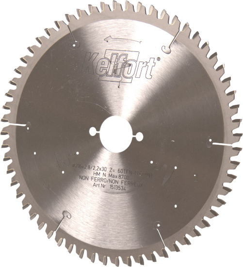 Afbeeldingen van KELFORT Cirkelzaagblad HM/ALU 216X2,8X30MM Z=60TFN