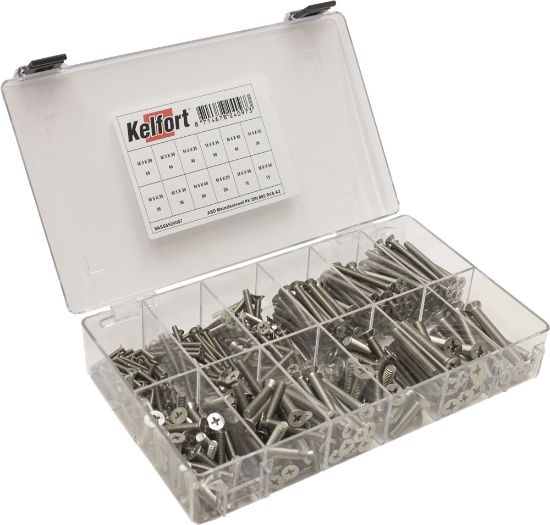 Afbeeldingen van KELFORT Assortimentdoos nr.37 metaalschroeven DIN965 RVSA2