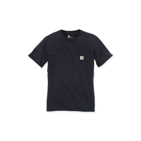 Afbeeldingen van CARHARTT T-shirt workwear met zak dames 103067 zwart XS